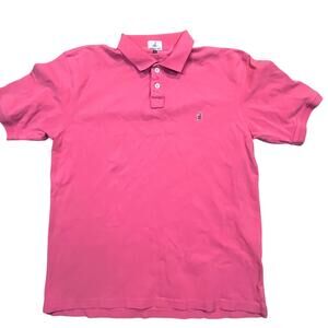 Johnnie O Hangin’ Out Pink Polo Shirt Mens Small Short Sleeve Cotton Stretch